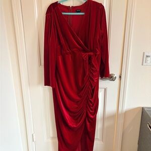 TORRID Elegant Red Velvet Dress